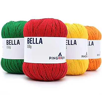 Linha Bella Pingouin 150g Algodão Mercerizado Crochê Tricô