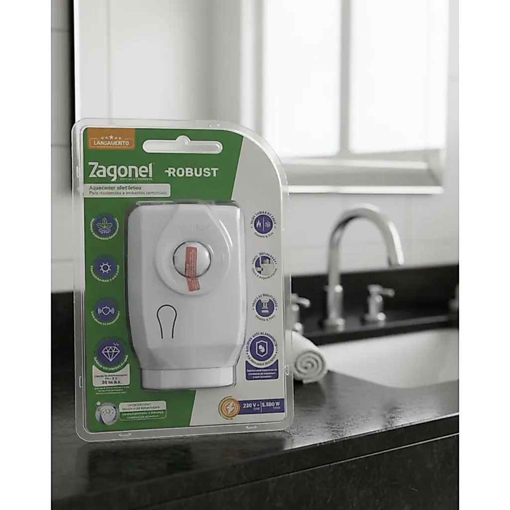 AQUECEDOR ROBUST ELETRÔNICA 5500W 220V BRANCO ULTRA ZAGONEL