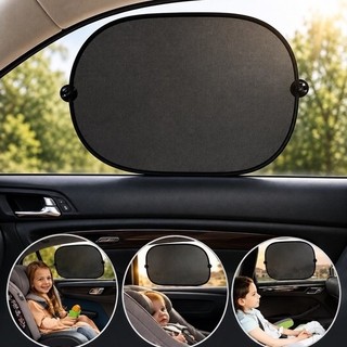 Kit 2 Protetor Solar Blackout Carro Infantil Para Bebe Proteção Com Ventosa Protetores