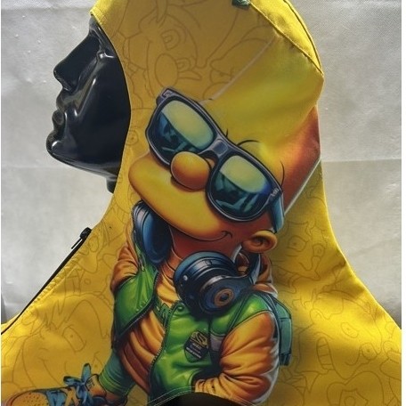 🔥Balaclava Capuz Soldador Estampada Neon Cyber com fechamento em ziper e botão🔥 — imagem 2 de 2