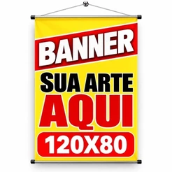 🔥 Banner Fotografico Personalizado 1,20x80cm SUA ARTE AQUI | Impressão Alta Qualidade | Para Loja, Comércio e Promoção
