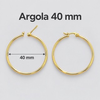 Argola 40mm em Aço Cirúrgico Dourado