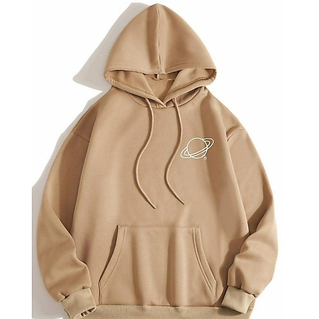Moletom Canguru Unissex Feminino e Masculino Casaco Com Capuz Flanelado Blusa de Frio Moleton Algodão Planeta