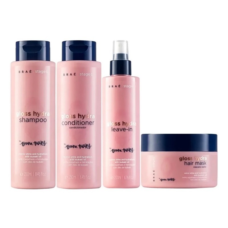 Kit Braé Stages Gloss Hydra Bruna Tavares 4 Itens Completo