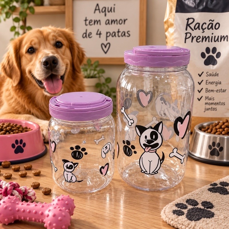 Pote com Alça Linha Pet 1600ml ou 3600ml | Escolha o Tamanho