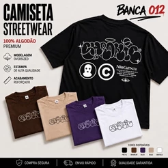 Camiseta Grafite Bomb Oversized StreetWear 100% Algodão