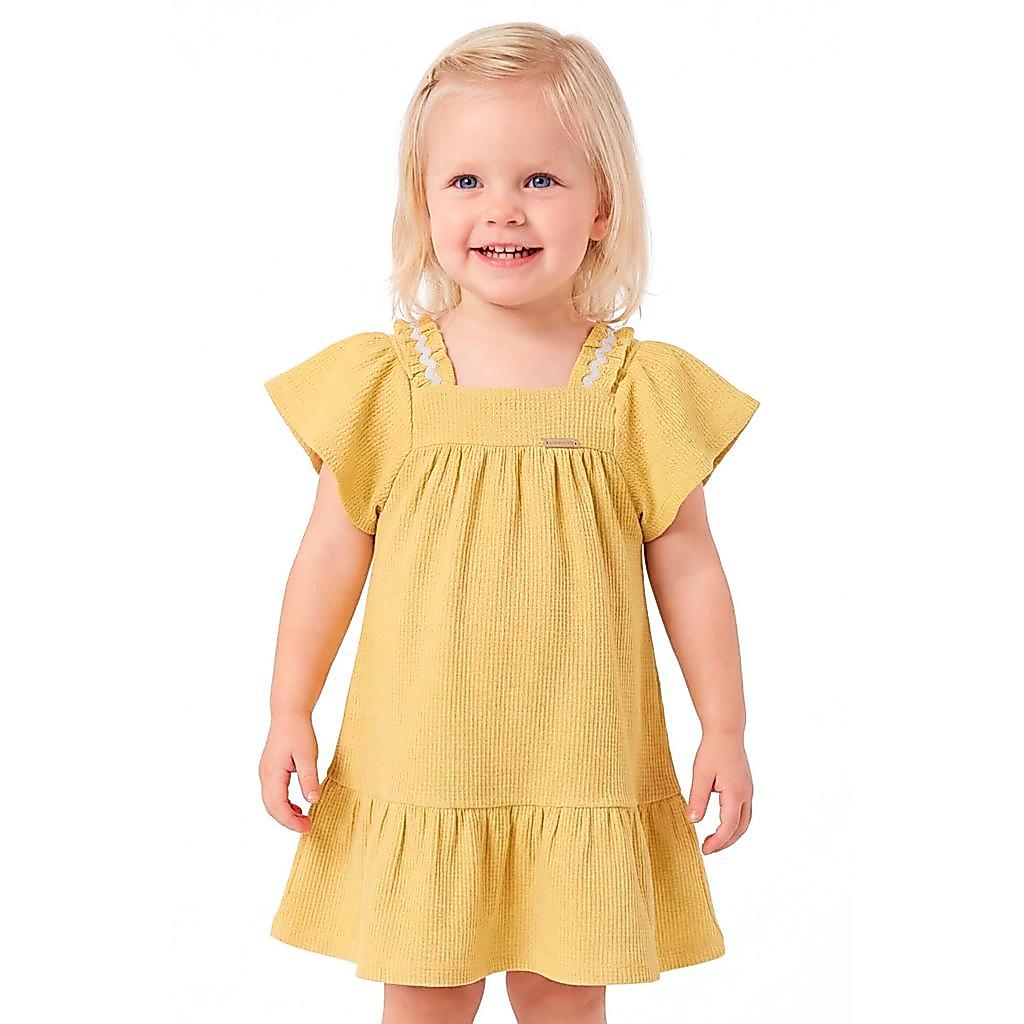 Vestido Curto Infantil Menina Sianinha Colorittá Amarelo