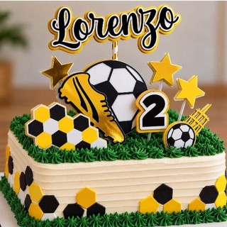 Topo de  Bolo Futebol - Aniversário/Decoração/Personalizados