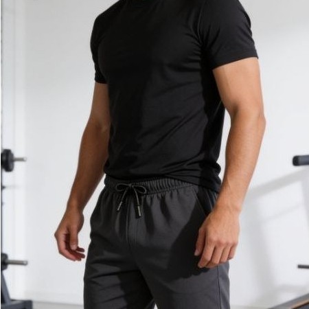 Conjunto Fitness Masculino Camiseta Dry Fit + Bermuda 10% Elastano Academia Treino Esportivo