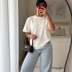 Camiseta Oversized Feminina Manga Ampla Streetwear