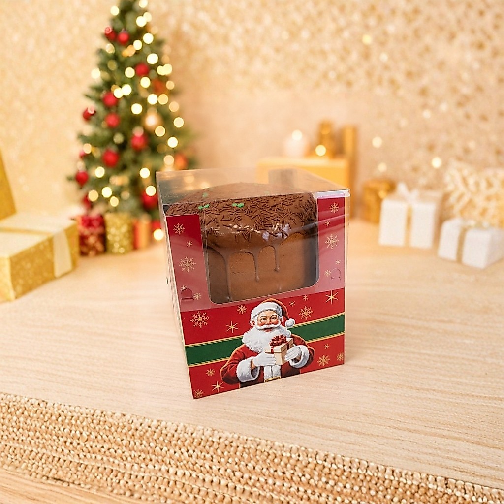 10 CAIXA P/ MINI PANETONE DE 100G 10X10X12 6157 ( NATAL IDEIA 2026 ) — imagem 2 de 2