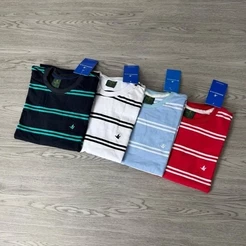 Camiseta Listrada Masculina Brooks Premium Algodão Casual Camisa Manga Curta Vários Modelos ENVIO RÁPIDO