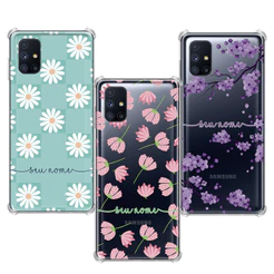 Capinha compatível com Samsung Galaxy M51 - Flores e Corações