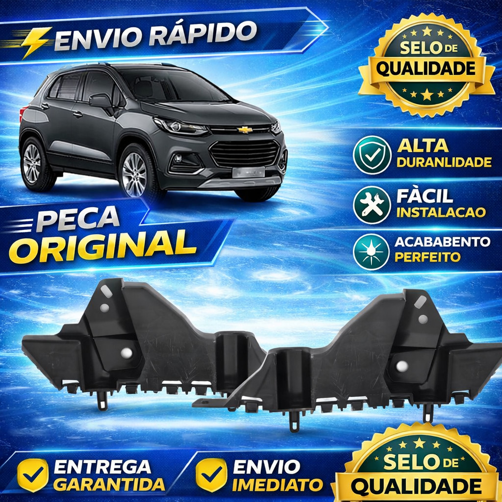 Suporte Guia Parachoque Tracker ANO 2017 2018 2019 20 Dianteiro