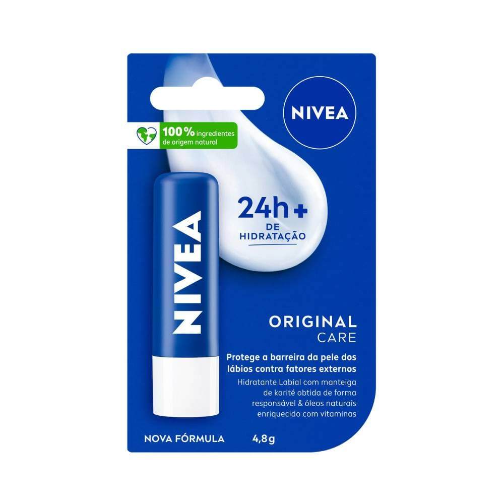 NIVEA Hidratante Labial Original Care Hidratação Profunda