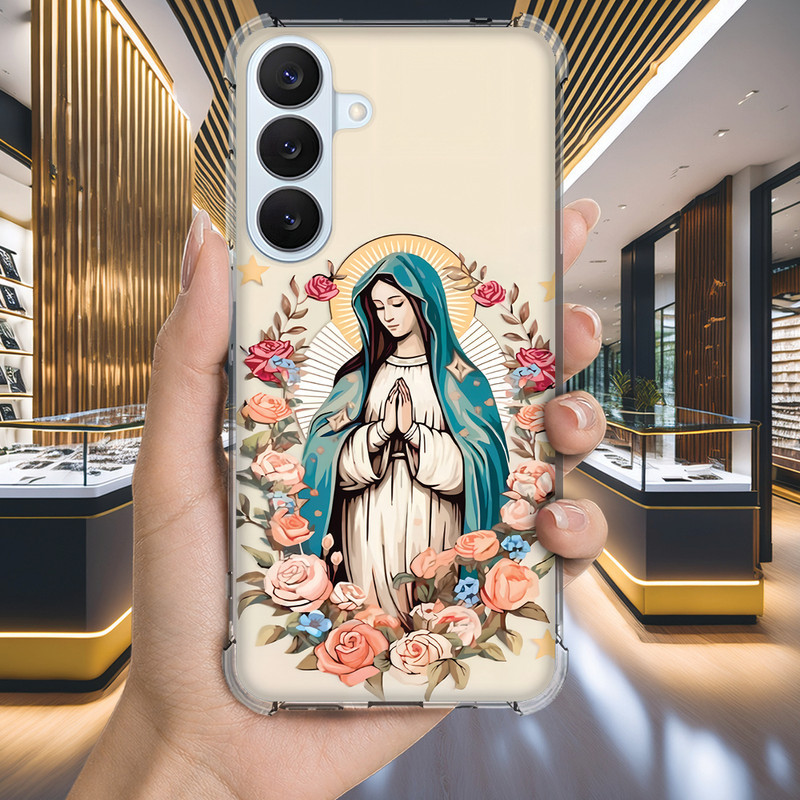 Capa Capinha GALAXY A32 A31 A30 A25 A04E A04 A03 CORE A02 A01 Anti-impacto Personalizada fé NOSSA SENHORA (3414)