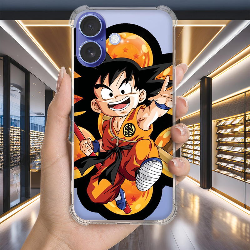 Capa Capinha IPHONE 16 PRO MAX PLUS 16e 15 14 13 MINI Anti-impacto Personalizada anime DRAGON ball (3182)
