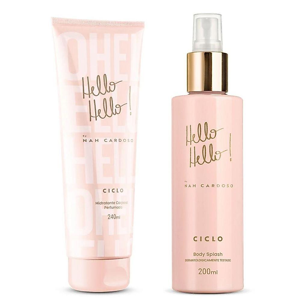 Combo Kit Hello Hello Nah Cardoso Body Splash + Hidratante Feminino Perfume Ciclo Cosméticos