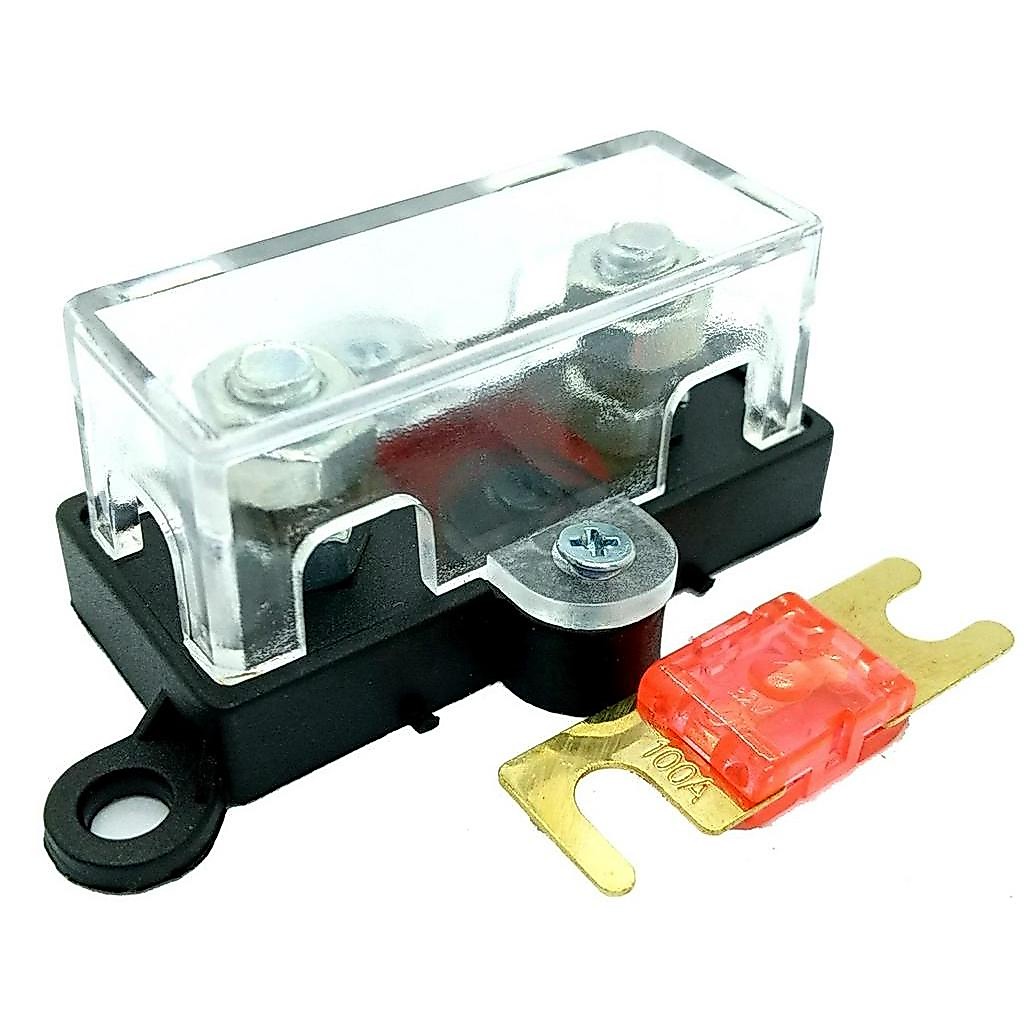 Porta Fusível Automotivo Midi mais Fusível Mini Faca 100 Amp