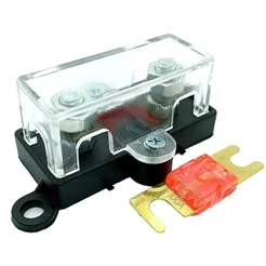 Porta Fusível Acrílico Midi e Fus100 Amperes Sistema Elétrico Som Automotivo Módulo