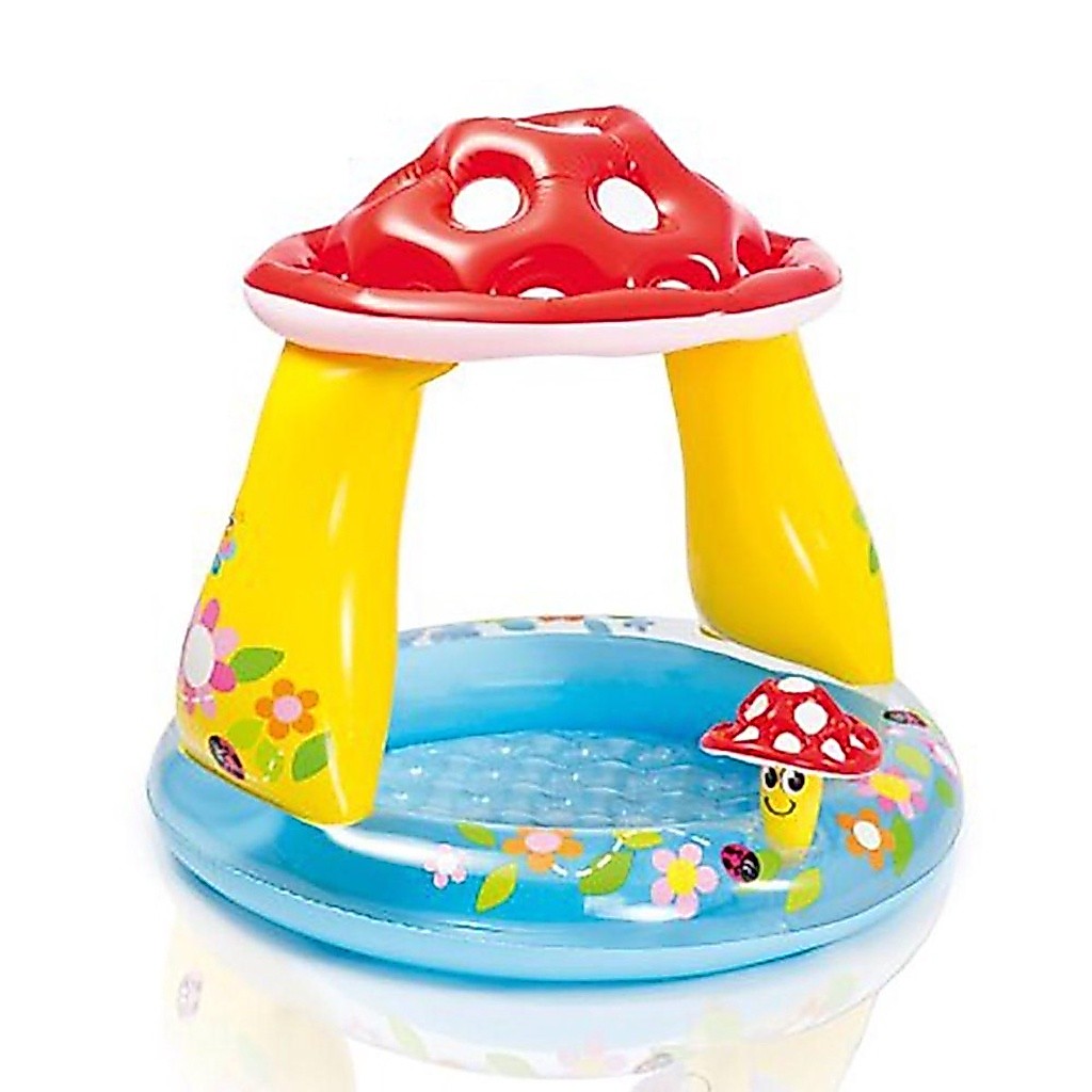 Piscina para Bebês Inflável com Toldo de Cogumelo Intex