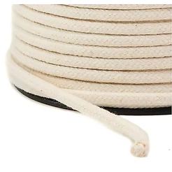 Cordão Corda Com Alma 100% Algodão 5mm Com 50 Metros Trançado Macramê Crochê Bordado Artesanato São José Ref:3042