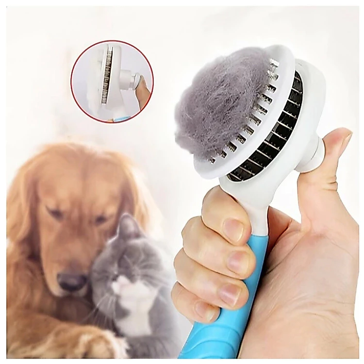 Rasqueadeira Pet Escova Tira Pelos Massageadora Cachorros E Gato Cães