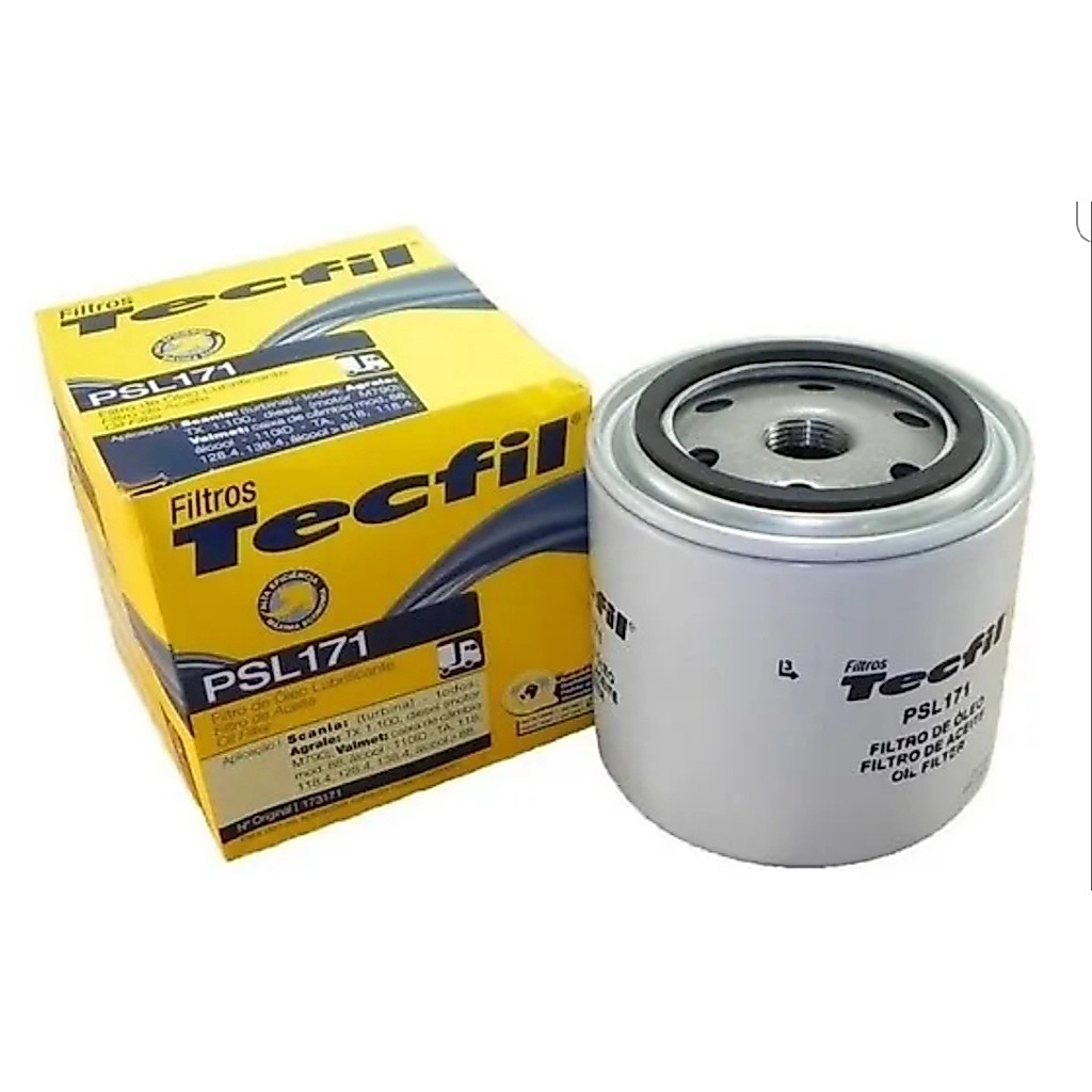 Filtro de Óleo Tecfil PSL171 AGRALE, ATLAS-COPCO, CASE, CHRYSLER, DODGE, JEEP, SCANIA, VALMET/VALTRA