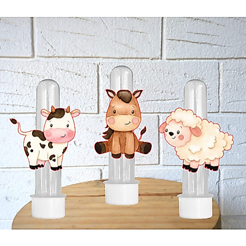 Apliques Personalizados para Tubetes A Fazendinha Festa Infantil Aniversário Lembrancinhas