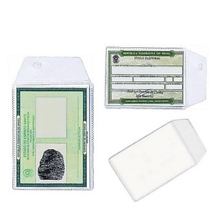 Kit Com 3 Unidade Protetor de RG /Documentos De Identidade Com transparente plástico