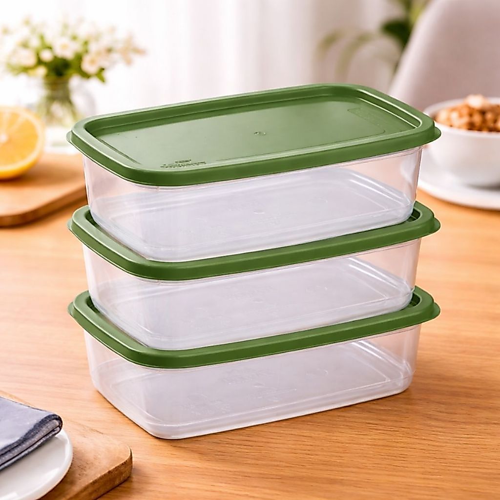 Pote Newlife 3L Transparente Colorido Com Tampa Hermética Organizador Alimentos Cozinha Geladeira BPA Free