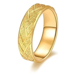 Aliança Diamantada Casamento Trançada 8mm Aço Inoxidável Banhada Avulsa