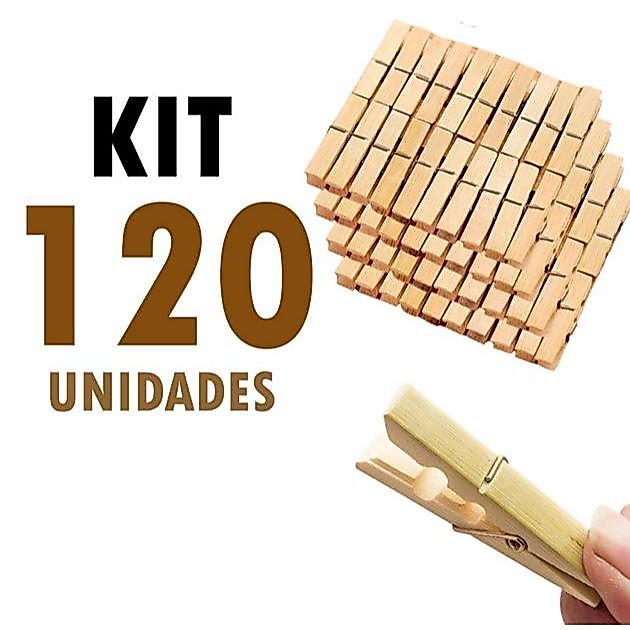 Kit 120 Prendedor Pregador de roupas de madeira pregador super promoção