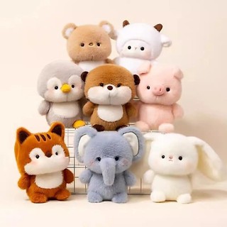 Novo Kawaii Dos Desenhos Animados Macio Série Animal Boneca De Pelúcia Travesseiro Elefante Porco Cão Ovelha Mouse Macac