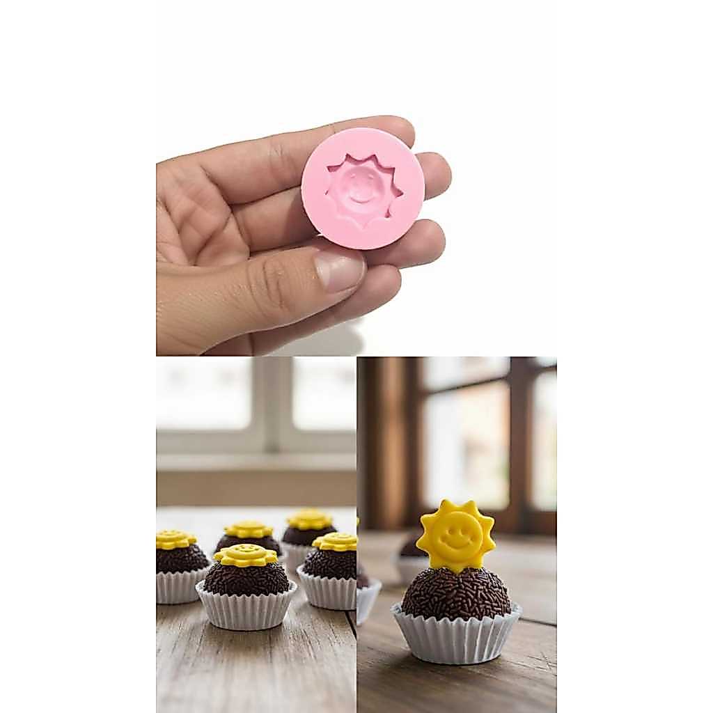 Molde de silicone solzinho sol para doces, brigadeiro