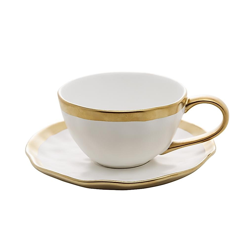 Xícara para Chá Wolff Dubai Branco de Porcelana 200ml