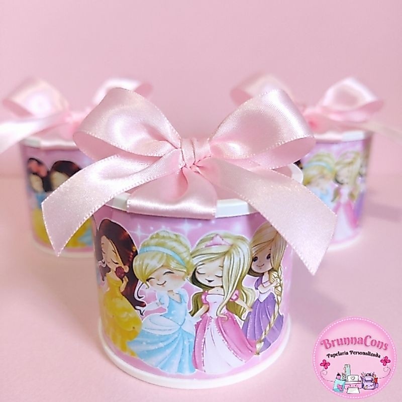 Tubolatas Personalizadas-5x6-PRINCESAS-BABY- CUTE ROSA - Lembrancinha Maternidade/Festa Infantil - DIVERSOS TEMAS