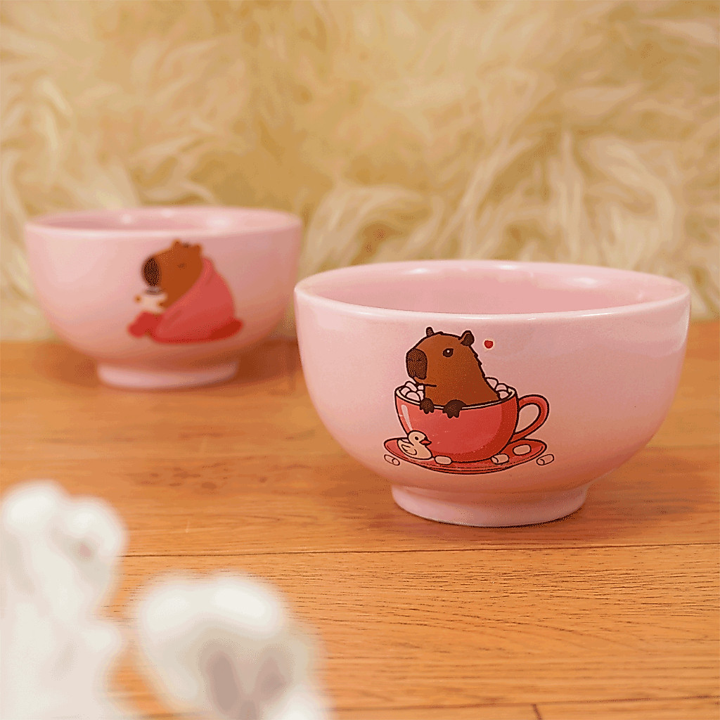 Bowl Tigelas Açaí Sopa 450ml Porcelana Capivara divertida– Criativa Cores Sortidas