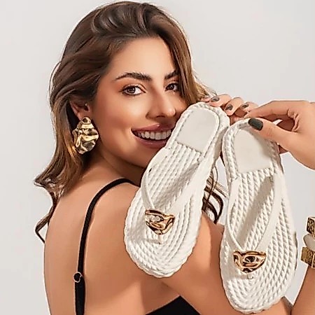 chinelo Marrocos oval Feminino trançado Nuvem sandália em EVA 2 Tranças Plataforma Ortopédico Macio Confortável
