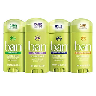 Ban Desodorante Antitranspirante 24 Horas Sólido Stick 73g