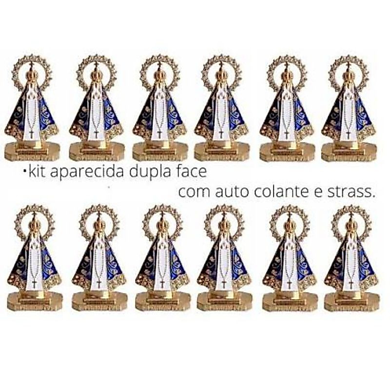 atacado, kit com 10 imagens de Nossa Senhora Aparecida. Santinha para painel de carro, oratório e estante.