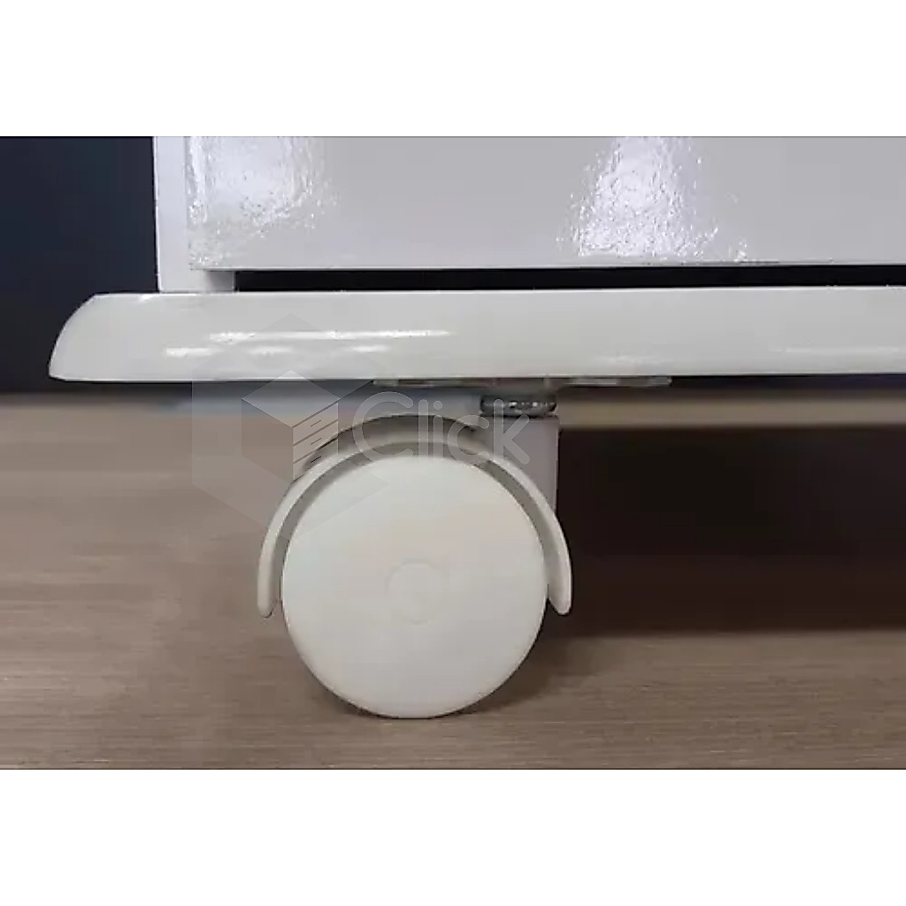 Rodinhas 4 UNIDADE Brancas ou Pretas - Móveis - Berço - Carrinhos - 42 MM · foto 2