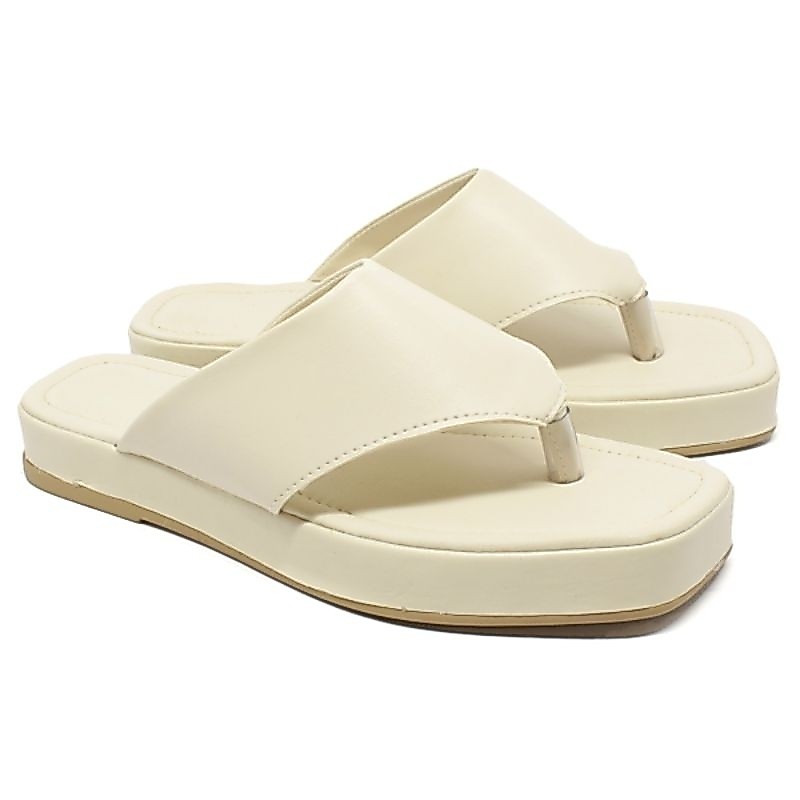 flat feminina chinelo tamanco plataforma confortável — imagem 2 de 2