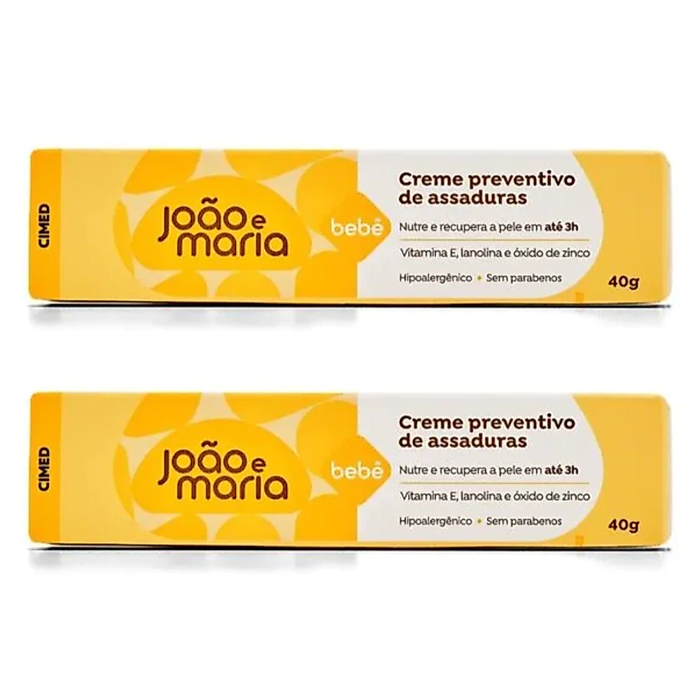 KIT C/ 2UN POMADA DE BEBE JOAO E MARIA CIMED 40G