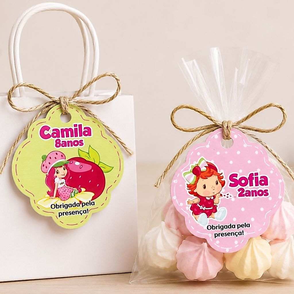 Tags Personalizado Moranguinho/moranguinho Baby /Kit Tags Lembrancinha de aniversario Moranguinho Baby /Todos  temas
