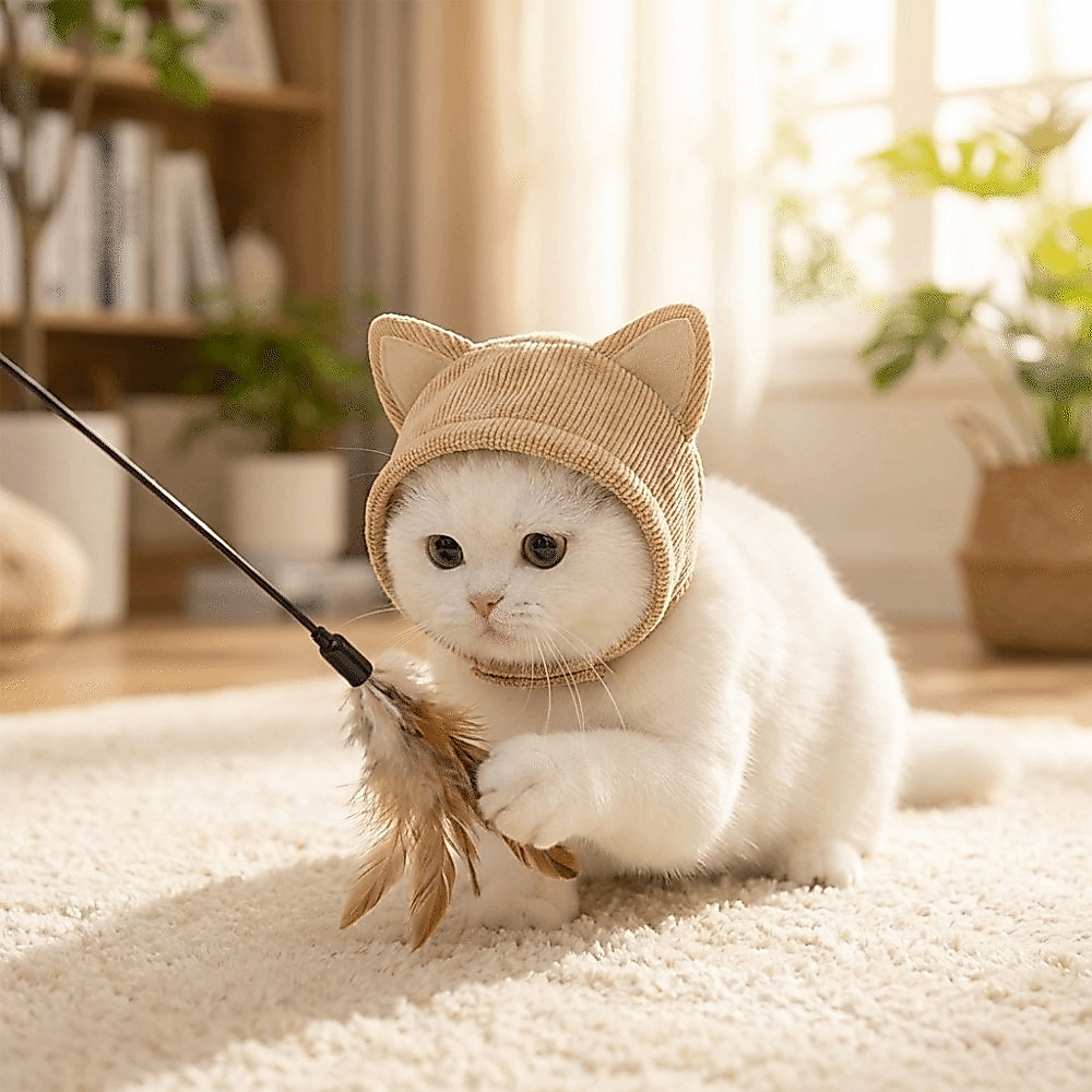 Protetor De Orelha Para Cuidados Com Cães , Protetores Ajustáveis Animais De Estimação Design De Gato , Arnês Macio Canc
