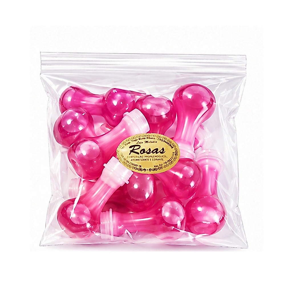 Pacote De Botija Com Óleo De Unção Rosa 8ml C/ 10 Unidades
