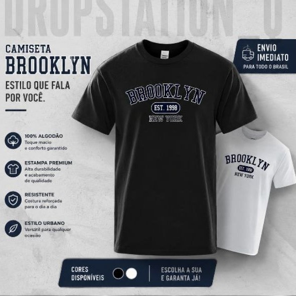 Camisa Casual Masculino Brooklin Est.1998
