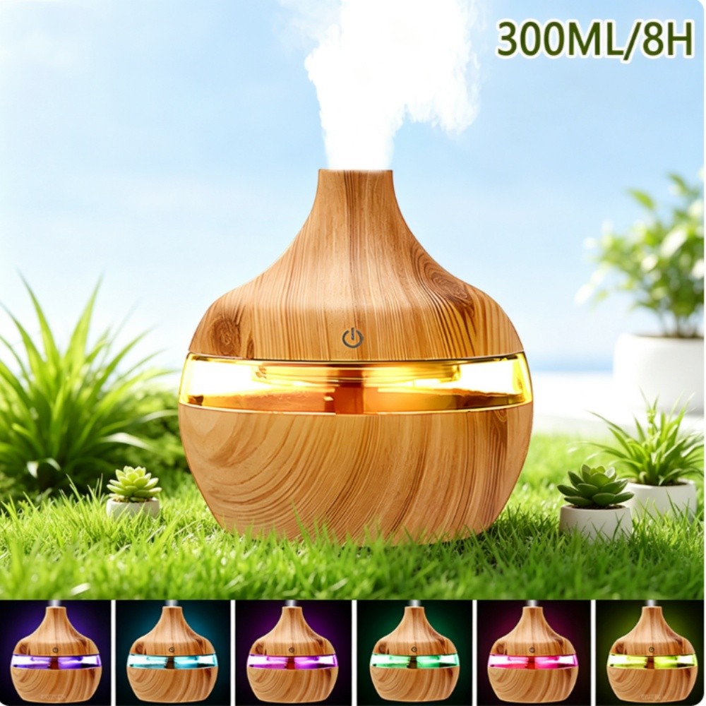 Umidificador De Ar Purificador Difusor Ambiente Aromatizador Humidifiers Com 7 Cores De Luz