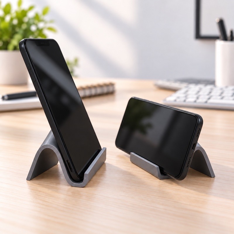 Suporte para Celular de Mesa Compacto Vertical e Horizontal Porta Smartphone para Escritório Home Office iPhone Samsung